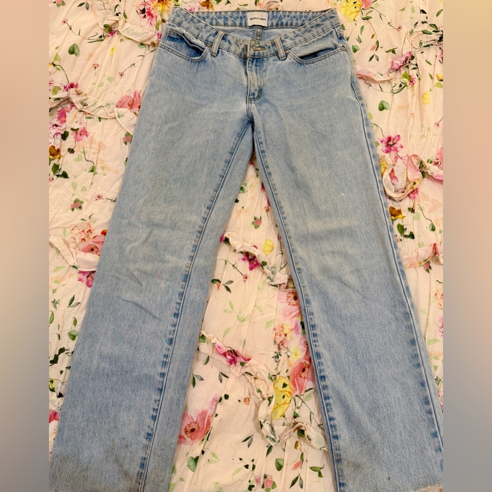 Abrand Women's Sky Blue Straight Leg Jeans
